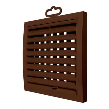 Вентиляционная решетка регулируемая Fonet 150x150 мм пластик цвет коричневый