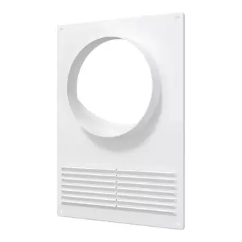 Вентиляционная решетка с фланцем Fonet 180x250 мм D120 мм пластик цвет белый