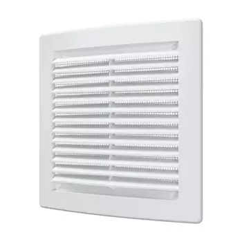 Вентиляционная решетка с сеткой Fonet 150x150 мм пластик цвет белый