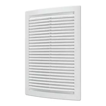 Вентиляционная решетка с сеткой Fonet 180x250 мм пластик цвет белый
