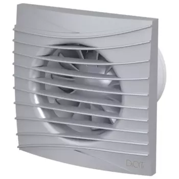 Вентилятор осевой вытяжной Diciti Silent 4C D100 мм 25 дБ 90 м/ч обратный клапан цвет серый