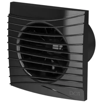 Вентилятор осевой вытяжной Diciti Silent 4C D100 мм 25 дБ 90 м/ч обратный клапан цвет черный
