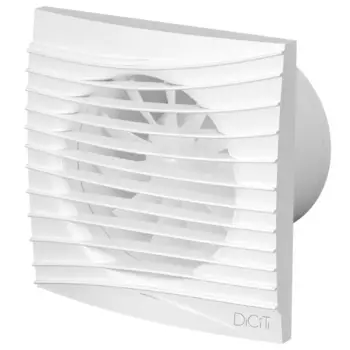 Вентилятор осевой вытяжной Diciti Silent 5C Turbo D125 мм 38 дБ 225 м/ч обратный клапан цвет белый