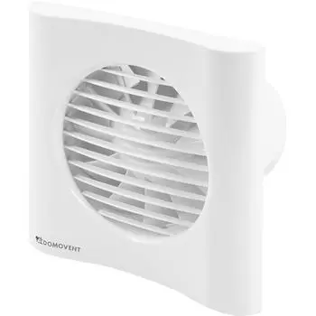 Вентилятор осевой вытяжной Домовент Тиша D125 мм 30 дБ 160 м³/ч обратный клапан цвет белый