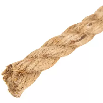 Веревка джутовая 10 мм цвет бежевый, 20 м/уп.