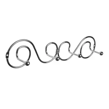 Вешалка Delphinium Стил металлическая 4 крючка цвет хром