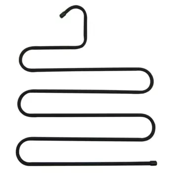 Вешалка для брюк Spaceo 31 см металл с покрытием soft touch цвет чёрный