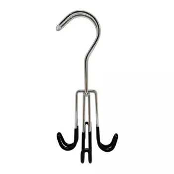 Вешалка для ремней Spaceo 8 см металл цвет чёрный