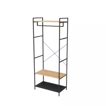 Вешалка напольная Spaceo 80x200x45 см металл цвет бежевый чёрный