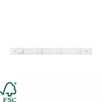 Вешалка настенная 52.5x4.6x6.7 см 4 крючка цвет сосна белая