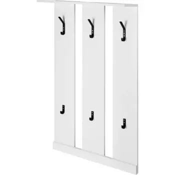 Вешалка настенная 6 крючков 60x117.1x20 см цвет белый