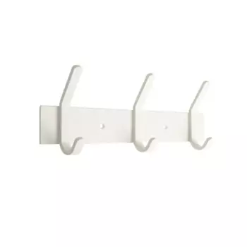 Вешалка настенная Leo 3 крючка 29x10.5 см цвет белый