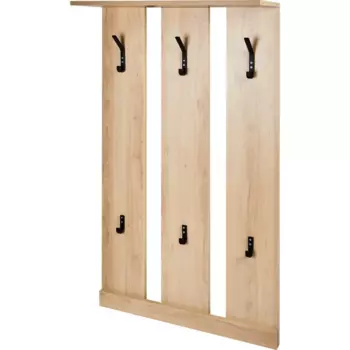 Вешалка настенная 6 крючков 60x117.1x20 см цвет дуб комано