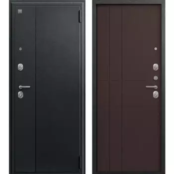 Входная дверь Альфа А-02 96x205 мм правая темная лиственница