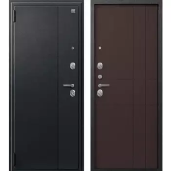 Входная дверь Альфа А-02 96x205 мм левая темная лиственница