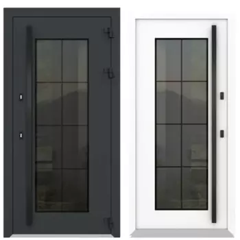 Входная дверь Boston AG6041 тип 13 96x205 см правая белая/антрацит