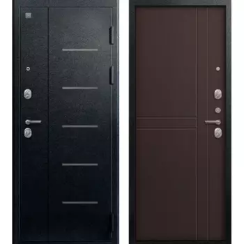 Входная дверь Фортис V-06 86x205 мм правая темная лиственница