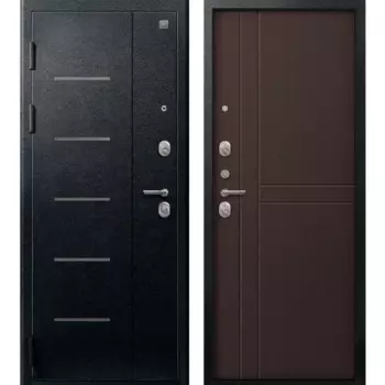 Входная дверь Фортис V-06 96x205 мм левая темная лиственница