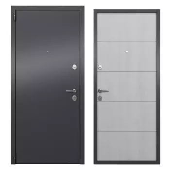 Входная дверь металлическая Моско Айс 86x205 см левая орех лучистый