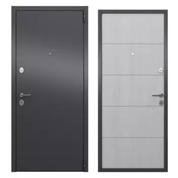 Входная дверь металлическая Моско Айс 86x205 см правая орех лучистый