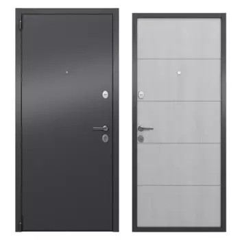 Входная дверь металлическая Моско Айс 95x205 см левая орех лучистый