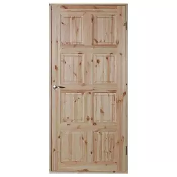 Входная дверь с коробом 900x60x2000 мм хвоя