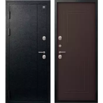 Входная дверь Т-100 96x205 мм левая темная лиственница