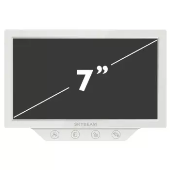 Видеодомофон Skybeam 7" с сенсорными кнопками цвет белый