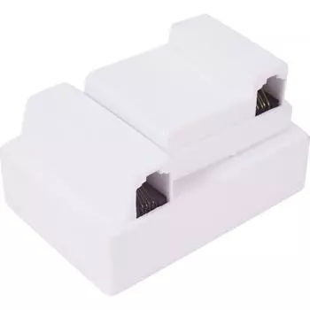 Вилка-адаптер телефонная цвет белый