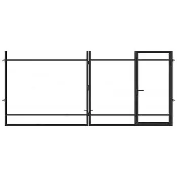 Ворота Ника 4x1.8 м без штакетника с калиткой