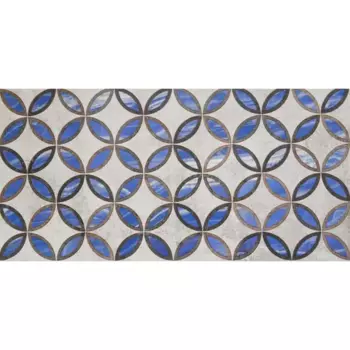 Вставка настенная Axima Невада D1 30x60 см матовая цвет серебристый голубой