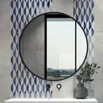 Вставка настенная Нефрит-Керамика Эни 30x60 см матовая цвет светло-серый синий