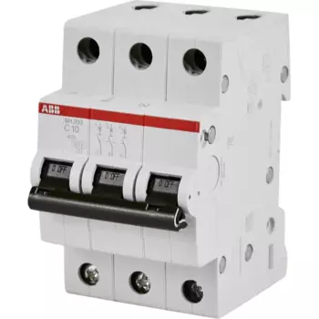 Выключатель автоматический ABB SH203 3 полюса 10 А