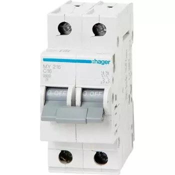 Автоматический выключатель Hager MY216 1P N C16 А 4.5 кА