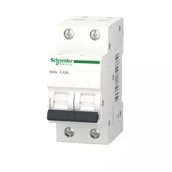 Выключатель автоматический Schneider Electric Acti9 2 полюса 63 А, "C"