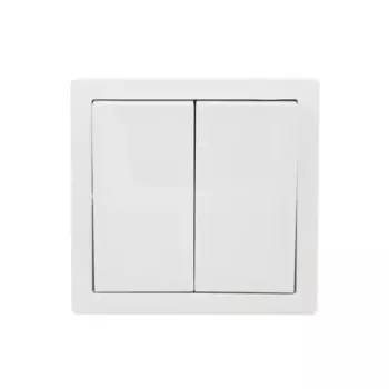 Выключатель накладной Lezard Leto 2 клавиши цвет белый