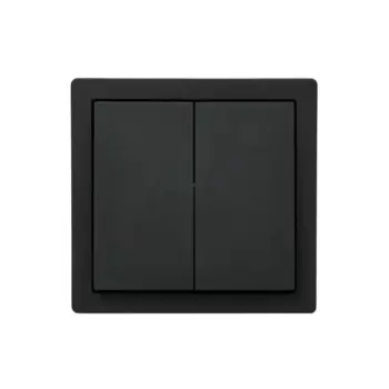 Выключатель накладной Lezard Leto 2 клавиши цвет черный бархат