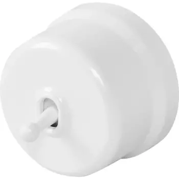 Выключатель накладной Electraline 1 клавиша цвет белый