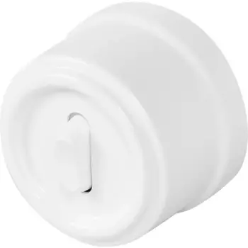 Выключатель Electraline одноклавишный проходной белый