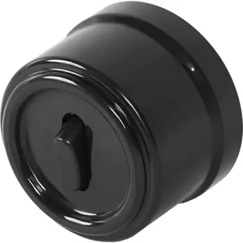 Выключатель накладной Electraline 1 клавиша цвет проходной коричневый