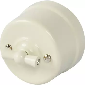 Выключатель Electraline одноклавишный проходной слоновая кость