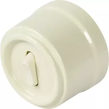 Выключатель накладной Electraline 1 клавиша цвет слоновая кость