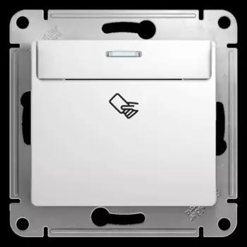 Выключатель карточный встраиваемый Systeme Electric Glossa 1 клавиша цвет белый