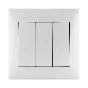 Выключатель Lexman Lika 3 клавиши с подсветкой цвет белый