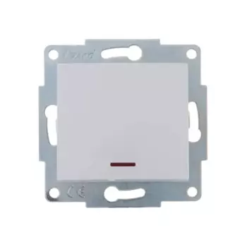 Выключатель Lezard Karina с подсветкой цвет белый
