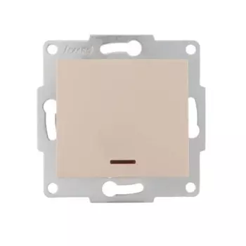 Выключатель Lezard Karina с подсветкой цвет кремовый