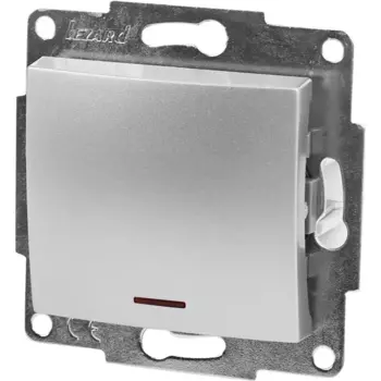Выключатель Lezard Karina с подсветкой цвет матовый серый