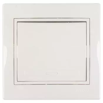 Выключатель Lezard Mira, с вставкой, белый