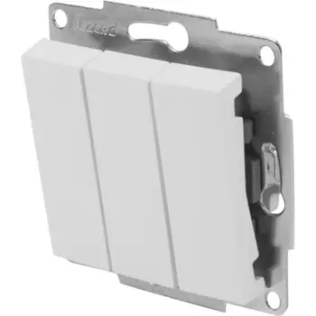 Выключатель Lezard Vesna 3 клавиши цвет белый