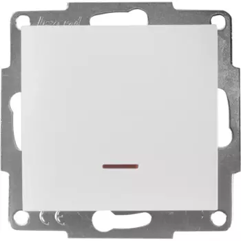 Выключатель Lezard Vesna с подсветкой цвет белый